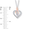 Thumbnail Image 2 of Previously Owned - Ever Us® 1/2 CT. T.W. Two-Stone Diamond Heart with Infinity Pendant in 14K Two-Tone Gold - 19"