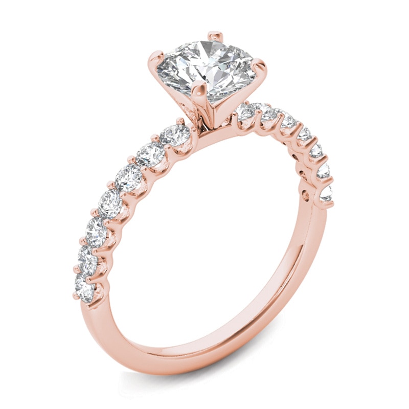 Main Image 2 of Previously Owned - 1 CT. T.W. Diamond Engagement Ring in 14K Rose Gold