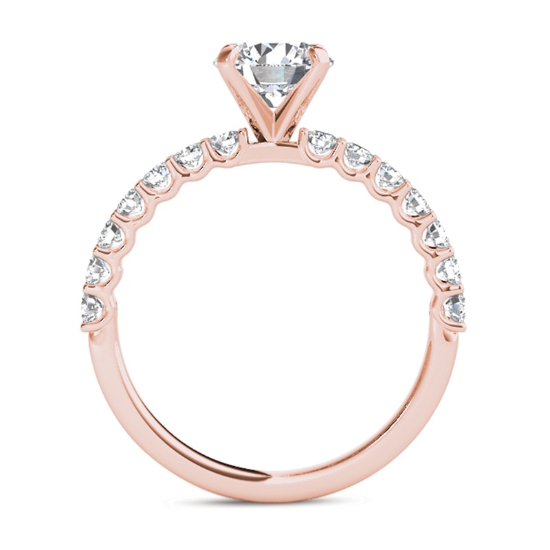 Main Image 3 of Previously Owned - 1 CT. T.W. Diamond Engagement Ring in 14K Rose Gold