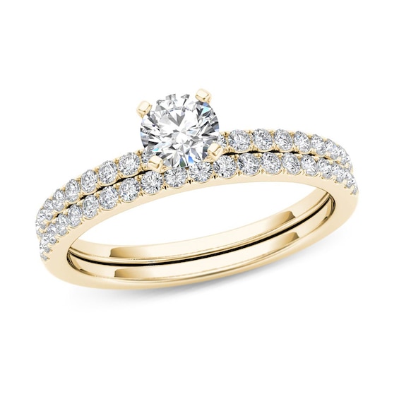 Previously Owned - 3/4 CT. T.w. Diamond Bridal Set in 14K Gold