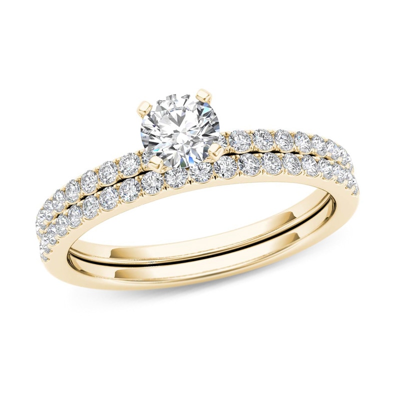 Main Image 1 of Previously Owned - 3/4 CT. T.W. Diamond Bridal Set in 14K Gold