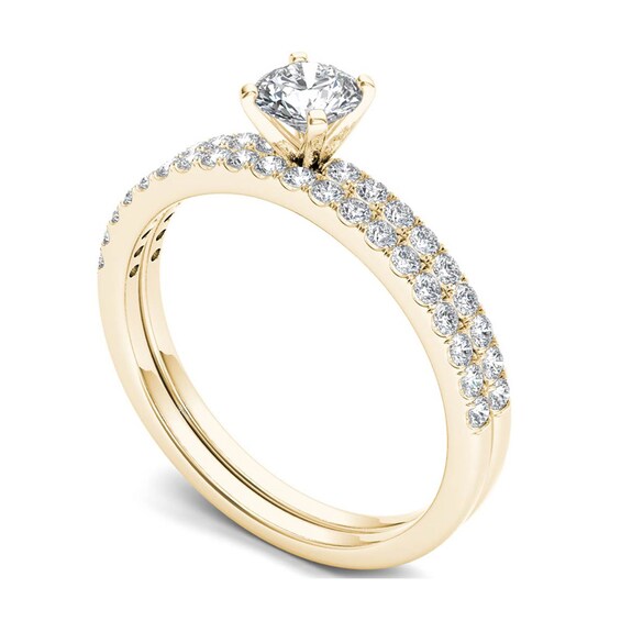Previously Owned - 3/4 CT. T.w. Diamond Bridal Set in 14K Gold