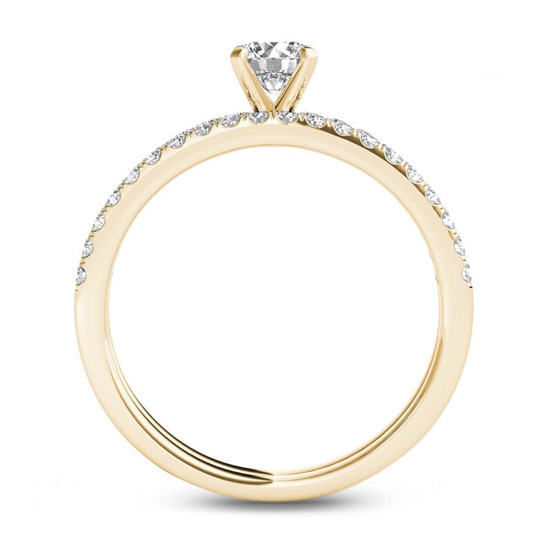 Main Image 3 of Previously Owned - 3/4 CT. T.W. Diamond Bridal Set in 14K Gold