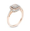 Thumbnail Image 2 of Previously Owned - 1/2 CT. T.W. Quad Princess-Cut Diamond Double Frame Ring in 10K Rose Gold