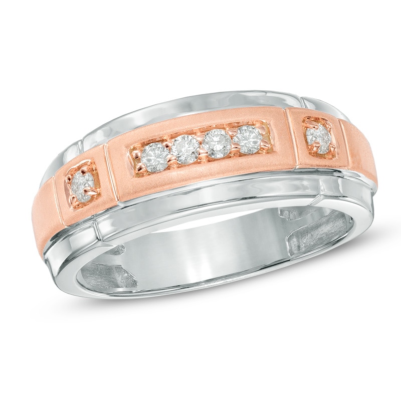 Main Image 1 of Previously Owned - 1/4 CT. T.W. Diamond Anniversary Band in 10K Two-Tone Gold