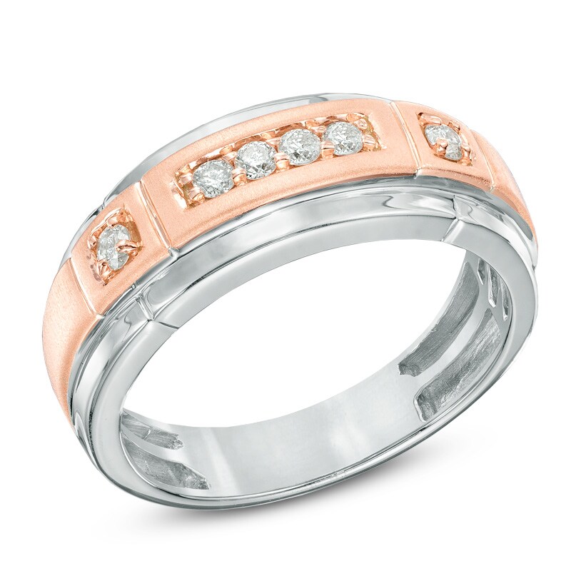 Main Image 2 of Previously Owned - 1/4 CT. T.W. Diamond Anniversary Band in 10K Two-Tone Gold