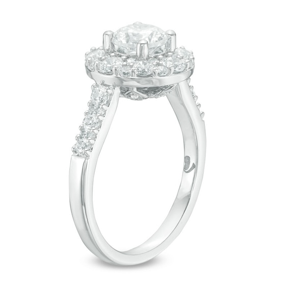 Previously Owned - Love's Destiny by Zales 2 CT. T.w. Diamond Frame Engagement Ring in 14K White Gold (I/I1)