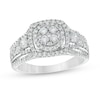 Thumbnail Image 1 of Previously Owned - 1 CT. T.W. Diamond Cluster Three Stone Style Ring in 10K White Gold
