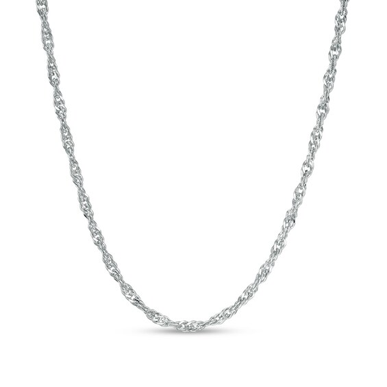 Previously Owned - 1.35mm Singapore Chain Necklace in Sterling Silver - 18"
