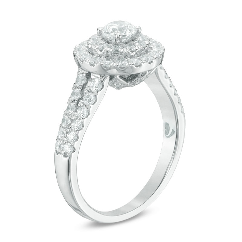 Main Image 2 of Previously Owned - Love's Destiny by Peoples 1-1/4 CT. T.W. Diamond Engagement Ring in 14K White Gold