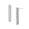 Thumbnail Image 1 of Previously Owned - 1/2 CT. T.W. Diamond Linear Bar Drop Earrings in 10K White Gold