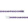Thumbnail Image 3 of Previously Owned - Oval Amethyst Tennis Bracelet in Sterling Silver