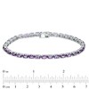Thumbnail Image 4 of Previously Owned - Oval Amethyst Tennis Bracelet in Sterling Silver
