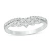 Thumbnail Image 1 of Previously Owned - 1/4 CT. T.W. Diamond Crown Contour Anniversary Band in 14K White Gold