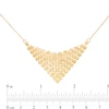 Thumbnail Image 2 of Previously Owned - Made in Italy Diamond-Cut Triangle Mesh Necklace in 14K Gold - 18.25"