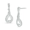 Thumbnail Image 1 of Previously Owned - Interwoven™ 1/4 CT. T.W. Diamond Drop Earrings in 10K White Gold