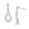 Thumbnail Image 2 of Previously Owned - Interwoven™ 1/4 CT. T.W. Diamond Drop Earrings in 10K White Gold