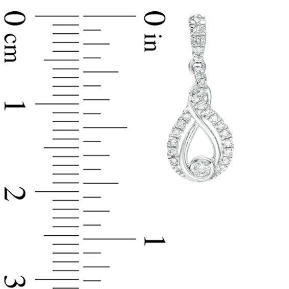 Previously Owned - Interwovenâ¢ 1/4 CT. T.w. Diamond Drop Earrings in 10K White Gold