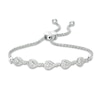 Thumbnail Image 1 of Previously Owned - Interwoven™ 1/20 CT. T.W. Diamond Bolo Bracelet in Sterling Silver - 9.5"