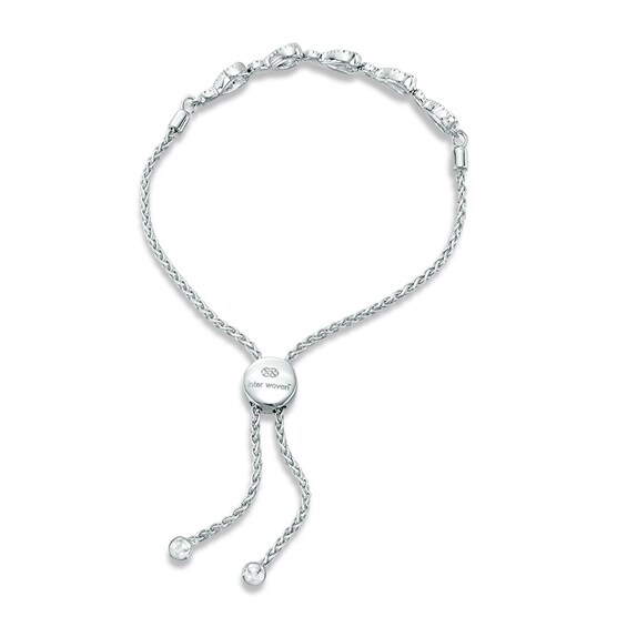 Previously Owned - Interwovenâ¢ 1/20 CT. T.w. Diamond Bolo Bracelet in Sterling Silver - 9.5"