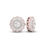 Thumbnail Image 1 of Previously Owned - 1 CT. T.W. Diamond Flower Vintage-Style Stud Earrings in 10K Rose Gold