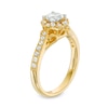 Thumbnail Image 2 of Previously Owned - 3/4 CT. T.W. Diamond Flower Frame Vintage-Style Engagement Ring in 14K Gold