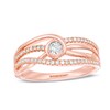 Thumbnail Image 1 of Previously Owned - Interwoven™ 1/5 CT. T.W. Diamond Promise Ring in 10K Rose Gold