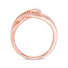 Thumbnail Image 2 of Previously Owned - Interwoven™ 1/5 CT. T.W. Diamond Promise Ring in 10K Rose Gold