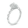 Thumbnail Image 2 of Previously Owned - 1/2 CT. T.W. Pear-Shaped Diamond Double Frame Vintage-Style Engagement Ring in 14K White Gold
