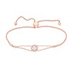 Thumbnail Image 1 of Previously Owned - Magnificence™ 1/5 CT. T.W. Diamond Frame Bolo Bracelet in 10K Rose Gold - 9.25"