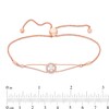 Thumbnail Image 2 of Previously Owned - Magnificence™ 1/5 CT. T.W. Diamond Frame Bolo Bracelet in 10K Rose Gold - 9.25"