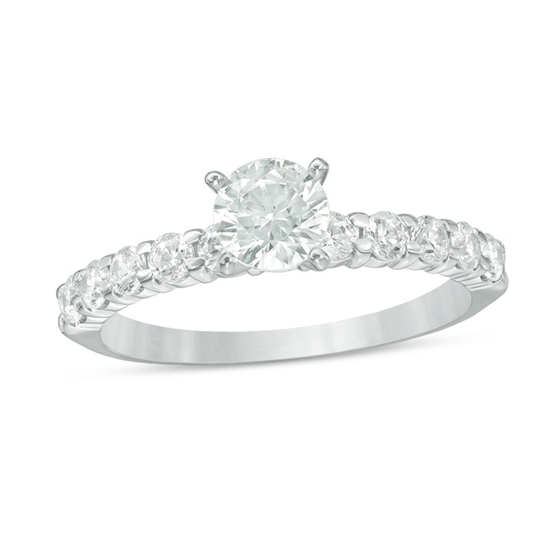 Previously Owned - 1 CT. T.W. Diamond Engagement Ring in 14K White Gold
