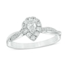 Thumbnail Image 1 of Previously Owned - 3/8 CT. T.W. Pear-Shaped Diamond Frame Twist Engagement in 10K White Gold
