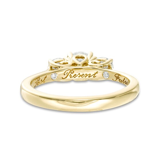 Previously Owned - 1 CT. T.w. Diamond Past Present FutureÂ® Engagement Ring in 14K Gold