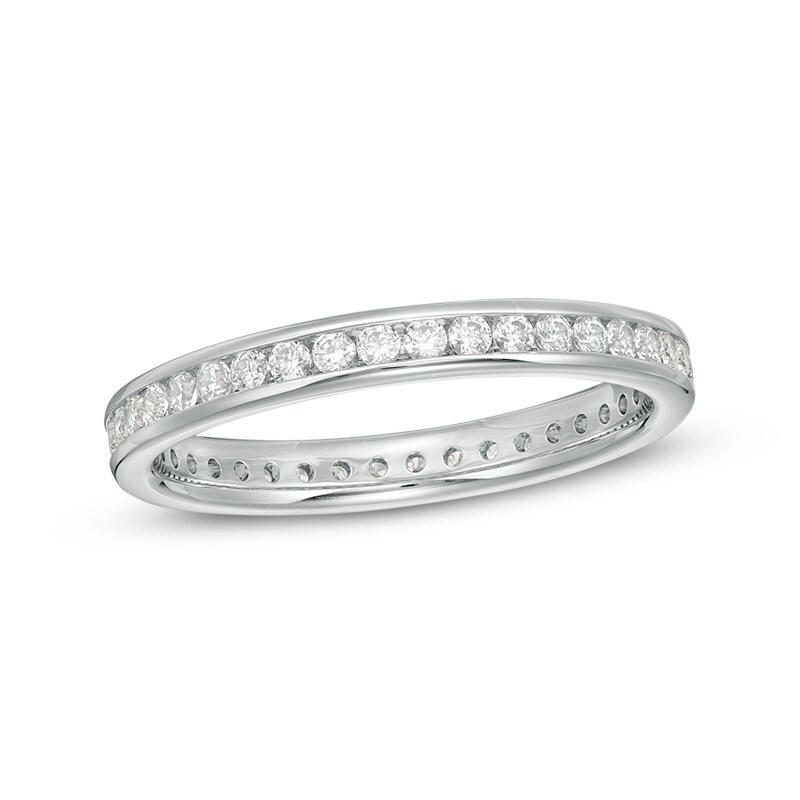 Main Image 1 of Previously Owned - 1/2 CT. T.W. Diamond Eternity Band in 14K White Gold (H/SI2)