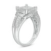 Thumbnail Image 2 of Previously Owned - 1 CT. T.W. Composite Princess-Cut Diamond Frame Collar Engagement Ring in 10K White Gold