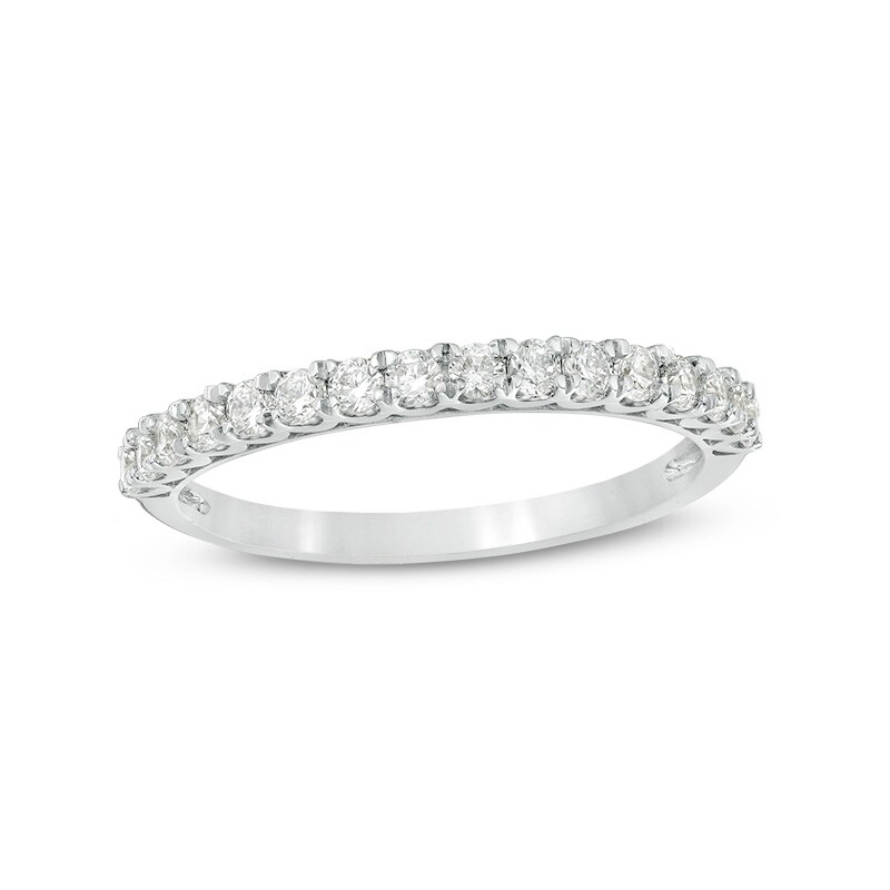 Main Image 1 of Previously Owned - 3/8 CT. T.W. Diamond Wedding Band in 10K White Gold