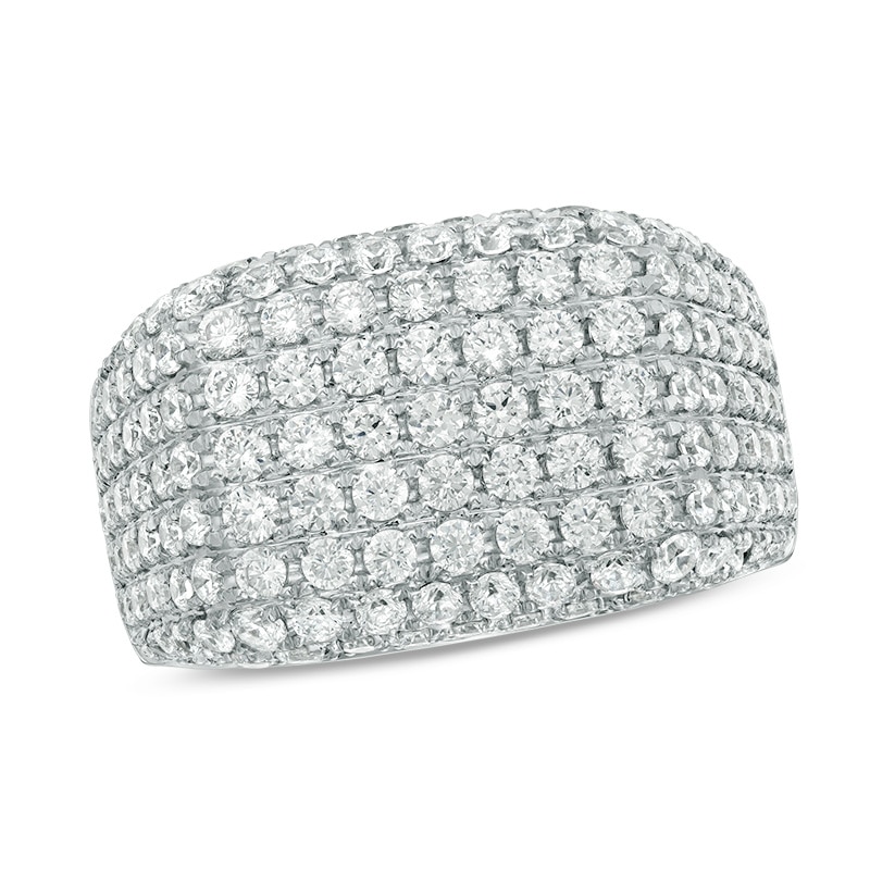 Main Image 1 of Previously Owned - 3 CT. T.W. Diamond Signet Ring in 10K White Gold