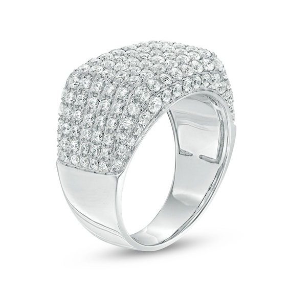 Previously Owned - 3 CT. T.w. Diamond Signet Ring in 10K White Gold