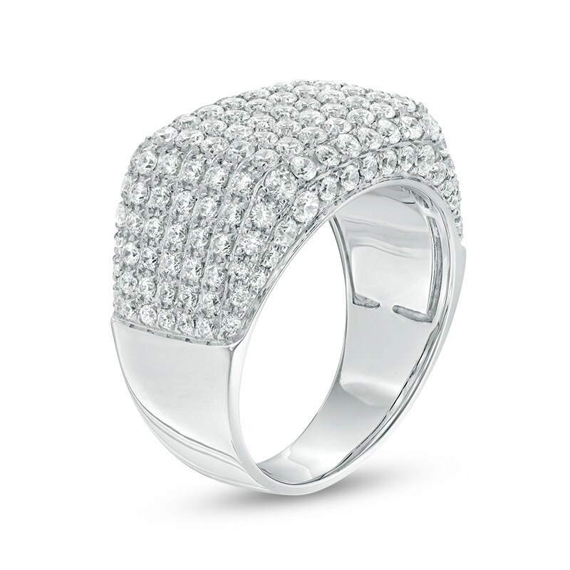 Main Image 2 of Previously Owned - 3 CT. T.W. Diamond Signet Ring in 10K White Gold
