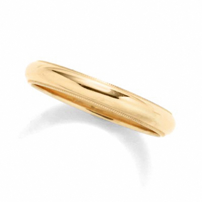 Main Image 1 of Previously Owned - 14K Gold Milgrain Wedding Band
