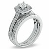 Thumbnail Image 2 of Previously Owned - Celebration Ideal 1 CT. T.W. Diamond Bridal Set in 14K White Gold (J/I1)