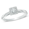 Thumbnail Image 1 of Previously Owned - 1/3 CT. T.W. Diamond Square Frame Engagement Ring in 10K White Gold