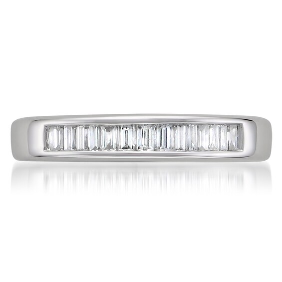 Previously Owned - 1/2 CT. T.w. Baguette Diamond Wedding Band in 14K White Gold (H/Vs2)