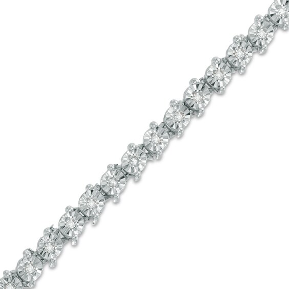 Previously Owned - 1/2 CT. T.w. Diamond Tennis Bracelet in Sterling Silver - 7.25"