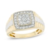 Thumbnail Image 0 of Previously Owned - Men's 3/4 CT. T.W. Diamond Square Anniversary Ring in 10K Two-Tone Gold