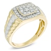 Thumbnail Image 1 of Previously Owned - Men's 3/4 CT. T.W. Diamond Square Anniversary Ring in 10K Two-Tone Gold
