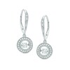 Thumbnail Image 1 of Previously Owned - 3/8 CT. T.W. Diamond Frame Drop Earrings in 10K White Gold