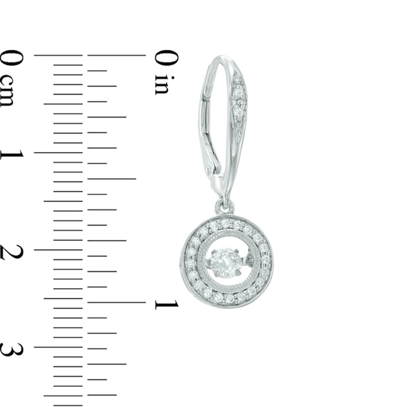 Main Image 2 of Previously Owned - 3/8 CT. T.W. Diamond Frame Drop Earrings in 10K White Gold