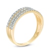 Thumbnail Image 2 of Previously Owned - 1/2 CT. T.W. Diamond Three Row Anniversary Band in 10K Gold
